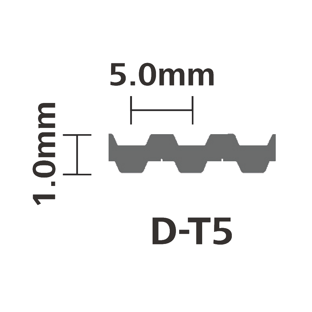 Doppelzahnflachriemen 10 DT5 - 1075