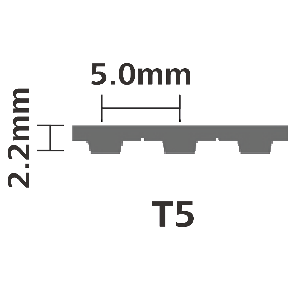 Zahnflachriemen T 5/1000-10, t=5
