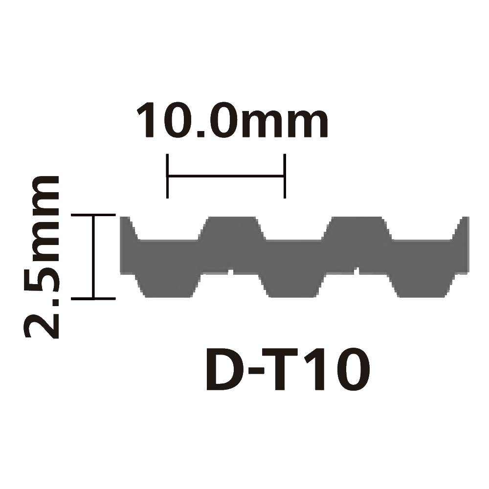 Doppelzahnflachriemen 10 DT10 - 1100